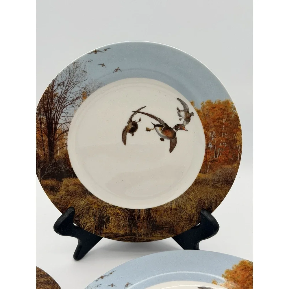 Ducks Unlimited Bread Plates Duck Hunting 7-1/2